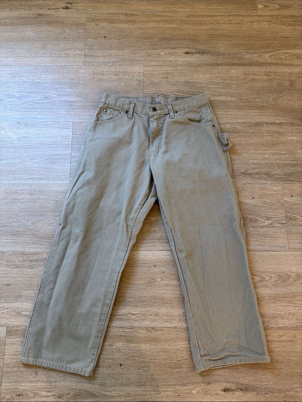 Dickie’s Men's Straight Fit Work Pants in Light Khaki 30